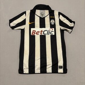 Juventus Home Jersey Men Small Black White 2010 Blokecore Athletic Soccer BLANK
